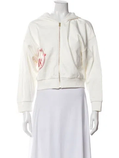 Pre-owned Dior Kids' Girl's Zip-up Sweater In Red/white