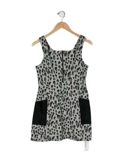 Pre-owned Dior Kids' Girls' Animal Printed Sleeveless Dress W/ Tags In Grey