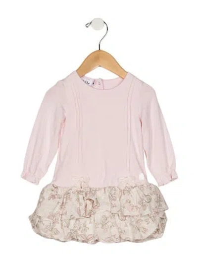 Pre-owned Dior Babies' Girls Floral Dress In Pink