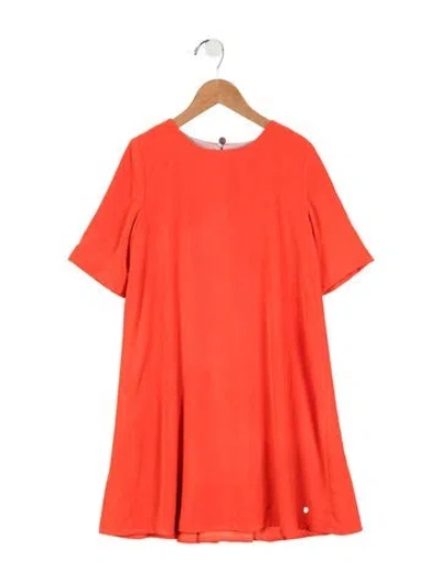 Pre-owned Dior Kids' Girls Short Sleeve Dress W/tags In Orange