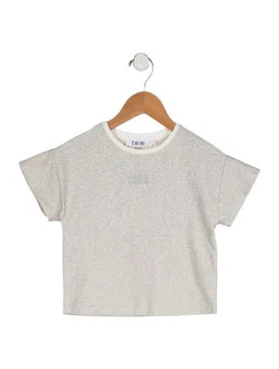 Pre-owned Dior Babies' Girls Short Sleeve Top In Metallic/neutrals