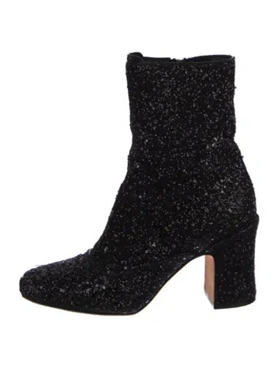 Pre-owned Dior Glitter Boots In Black