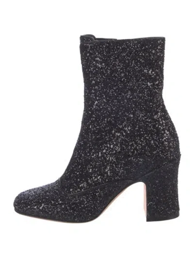 Pre-owned Dior Glitter Patterned Boots In Black
