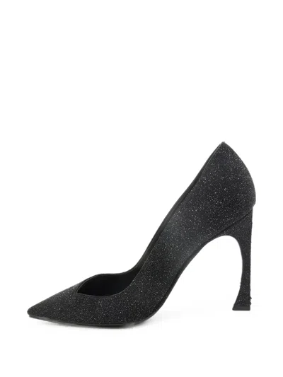 Pre-owned Dior Glitter Pointed-toe Pumps In Black