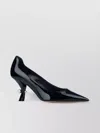 Dior Glossy Pointed Toe Pumps With Unique Heel
