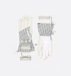 Dior Blue Polyester Gloves In Neutral