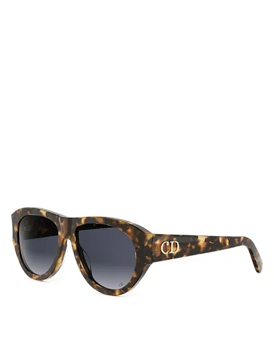 Dior Glow A1i Pilot Sunglasses, 55mm In Brown