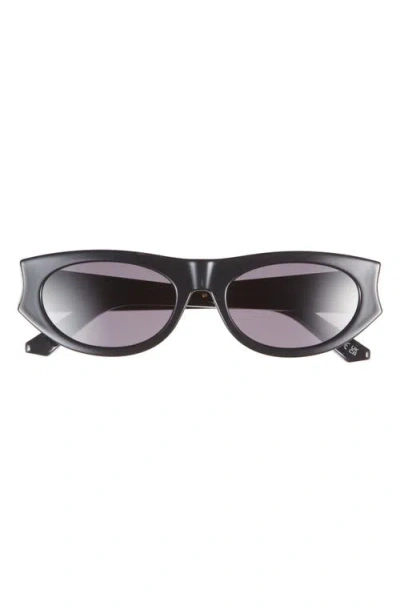 Dior Glow B2i 53mm Oval Sunglasses In Black