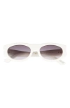 Dior Glow B2i 53mm Oval Sunglasses In White