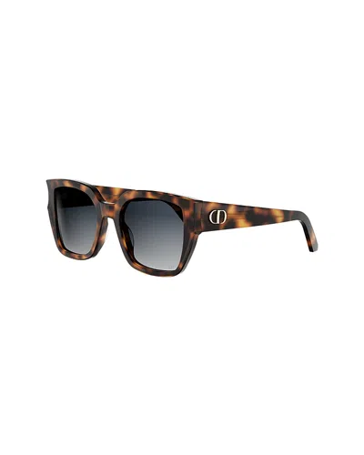 Dior Glow Square Sunglasses, 53mm In Brown