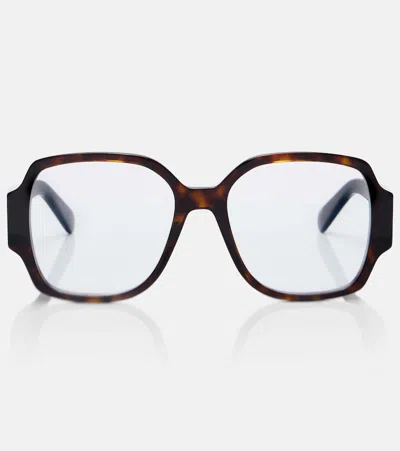 Dior Glow Square Sunglasses In Brown