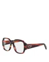 Dior Glowo S3i Rectangular Eyeglasses, 53mm In Brown
