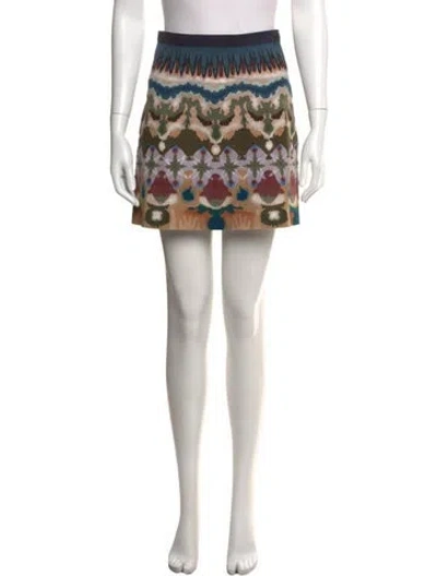 Pre-owned Dior Goat Leather Mini Skirt In Neutrals