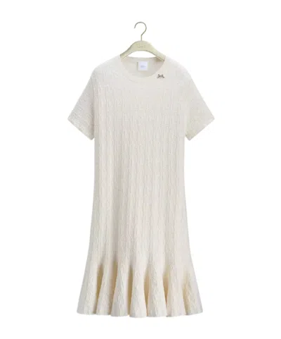 Dior Godet Dress In White