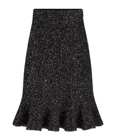 Dior Knit Fitted Skirt In Black