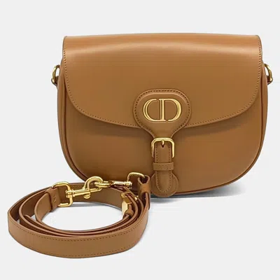Pre-owned Dior Gold Leather Medium Bobby Bag