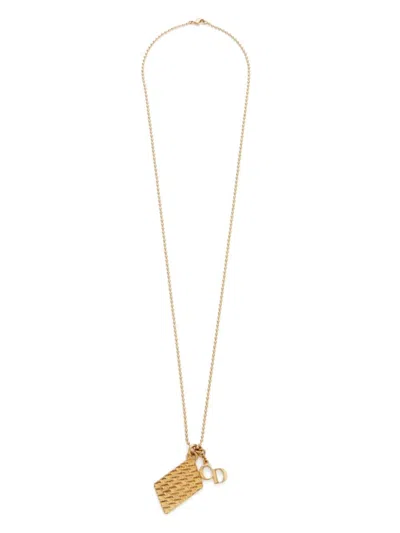 Pre-owned Dior Gold-plated Cd-logo Necklace