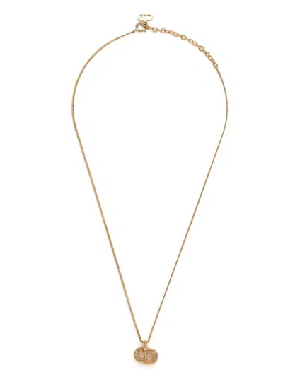 Pre-owned Dior Gold-plated Cd-pendant Necklace