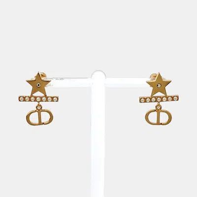 Pre-owned Dior Gold Plated Earrings
