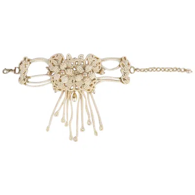 Pre-owned Dior Gold Plated Metal & Beaded Bracelet In Multi