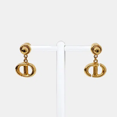 Pre-owned Dior Gold Plated Metal Earrings