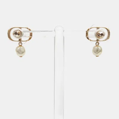 Pre-owned Dior Gold Plated Metal Earrings