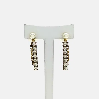 Pre-owned Dior Gold Plated Tribal Earrings