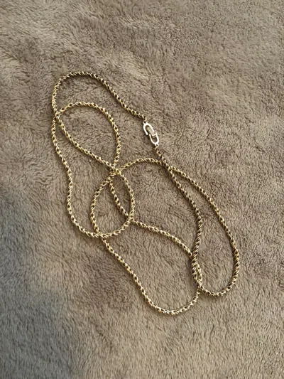Pre-owned Dior Gold Rope Chain 32”