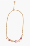 DIOR GOLDEN-EFFECT CHAIN NECKLACE WITH CD MONOGRAM