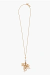 DIOR GOLDEN-EFFECT MAXI NECKLACE WITH PENDANT AND BEAD