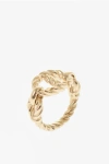 Dior Golden Effect Metal Ring With Cd Monogram
