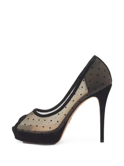 Pre-owned Dior Golden Platform Pumps In Black