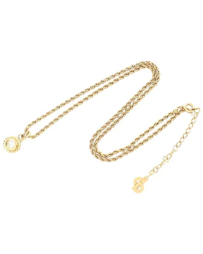 Dior Gold-plated Metal Necklace Gold Plated Rhinestone (authentic Pre-loved)