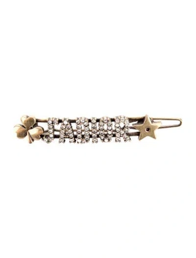 Pre-owned Dior Gold-tone Metal Hair Clip