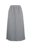 Dior Elastic Waistband Houndstooth Skirt In 9330