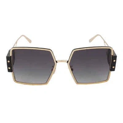 Pre-owned Dior Gradient Smoke Square Ladies Sunglasses 30montaigne S4u 57 30montaigne S4u In Gray