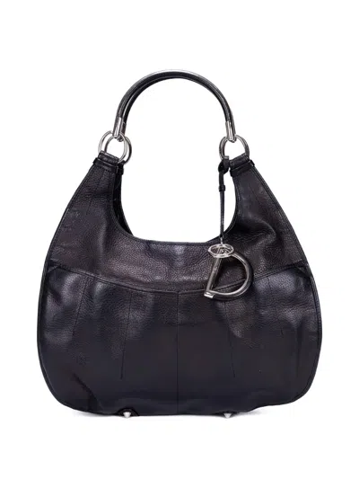 Pre-owned Dior Grand Sac Hobo Leather Shoulder Bag In Black