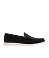 Dior Slip-on Loafer Slippers With Textured Sole In Black