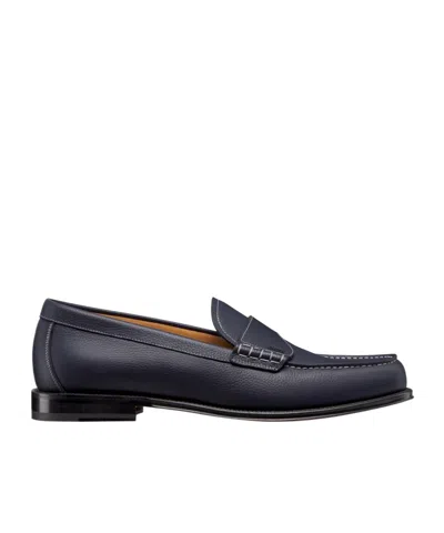 Dior Granville Loafers In Dark Blue