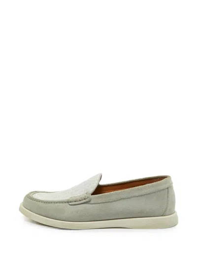 Pre-owned Dior Granville Oblique Loafers In Gray