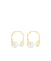Dior Graphic Line Earrings In Golden