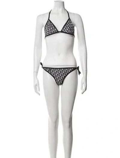 Pre-owned Dior Graphic Print Bikini In Neutrals