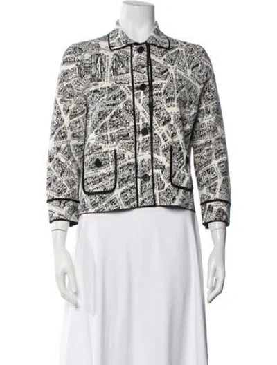 Pre-owned Dior Graphic Print Blazer In Neutrals