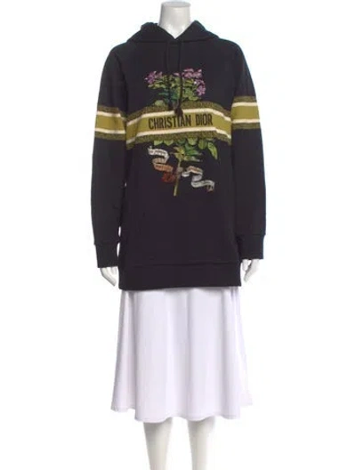 Pre-owned Dior Graphic Print Crew Neck Hoodie In Multi
