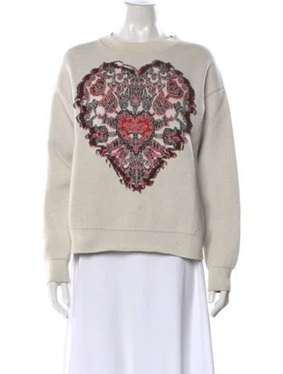 Pre-owned Dior Graphic Print Crew Neck Sweater