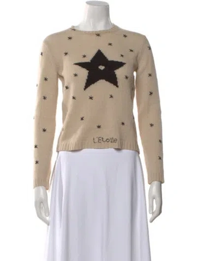 Pre-owned Dior Graphic Print Crew Neck Sweater In Neutral