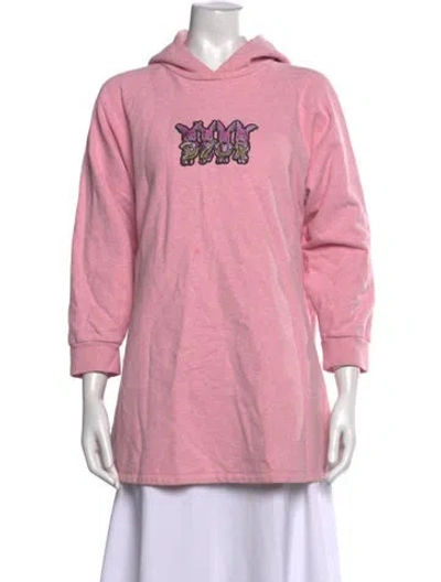 Pre-owned Dior Graphic Print Crew Neck Sweater In Pink