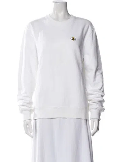 Pre-owned Dior Graphic Print Crew Neck Sweatshirt In White