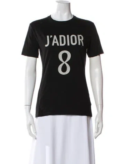 Pre-owned Dior Graphic Print Crew Neck T-shirt In Black