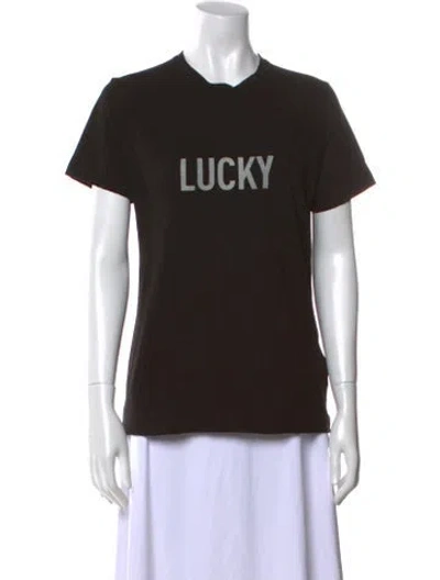 Pre-owned Dior Graphic Print Crew Neck T-shirt In Black